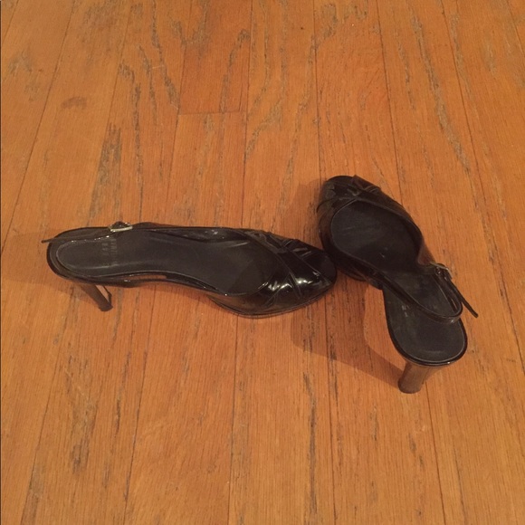 Stuart Weitzman Slingback Peep Toe Patent Leather - Picture 5 of 7